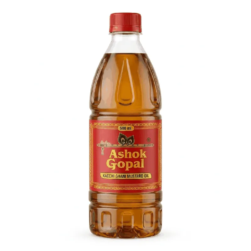 Kacchi Ghani Mustard Oil - 500 ml Bottle pack visual